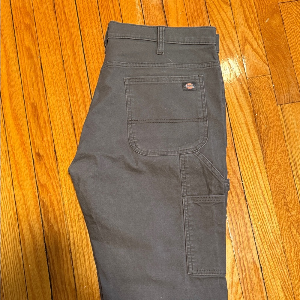Vintage Dickies Men's Dark Gray Cargo Work Pants